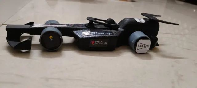 The manufactured Mach 7 car on a table