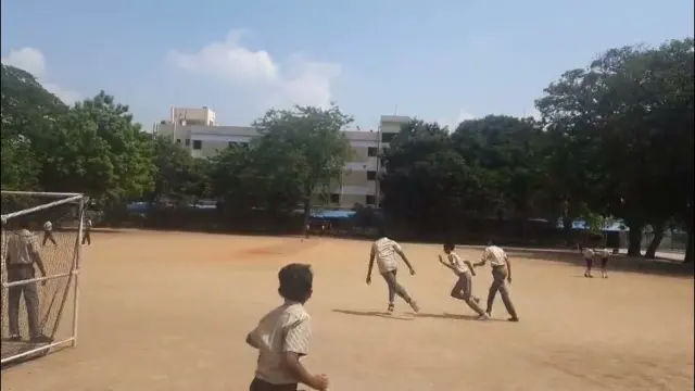 Students on the school playground, a frame from the pitch video